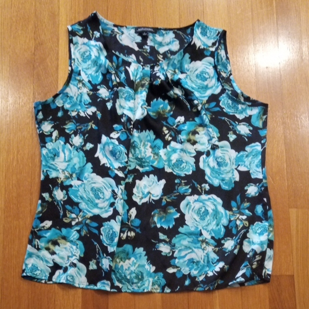 Floral Sleeveless Women's Top Large